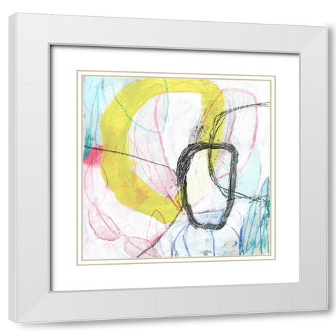 Diode I White Modern Wood Framed Art Print with Double Matting by Vess, June Erica