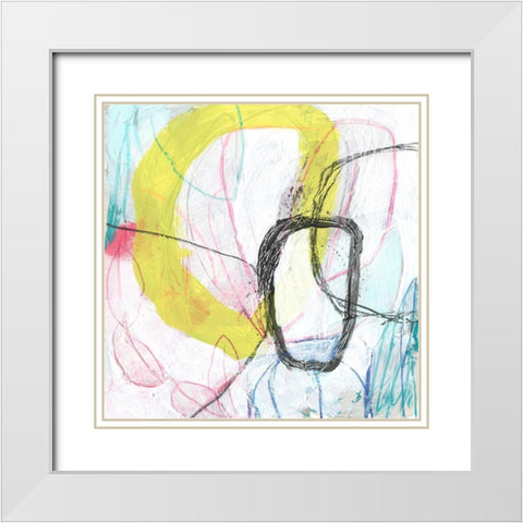 Diode I White Modern Wood Framed Art Print with Double Matting by Vess, June Erica