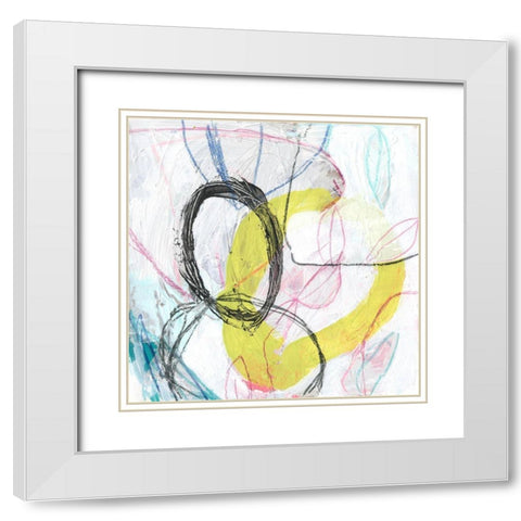 Diode II White Modern Wood Framed Art Print with Double Matting by Vess, June Erica