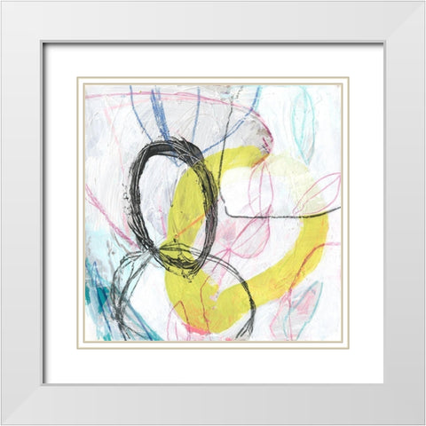 Diode II White Modern Wood Framed Art Print with Double Matting by Vess, June Erica