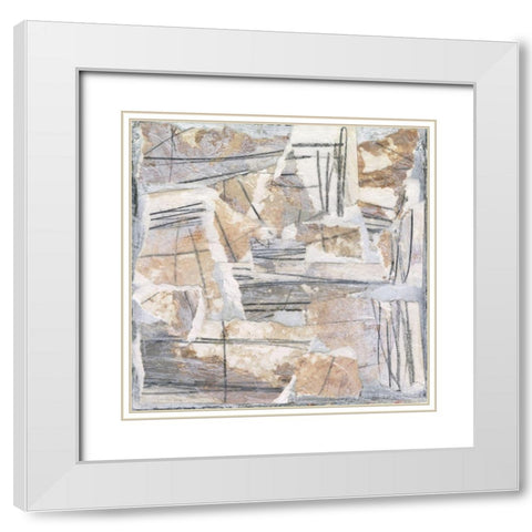 Neutral Reconstructions I White Modern Wood Framed Art Print with Double Matting by Fuchs, Jodi