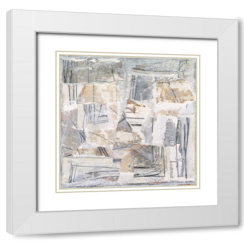 Neutral Reconstructions III White Modern Wood Framed Art Print with Double Matting by Fuchs, Jodi