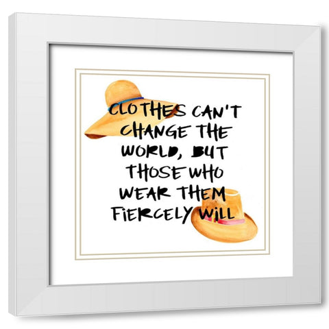 Necessary Accessory I White Modern Wood Framed Art Print with Double Matting by Moore, Regina