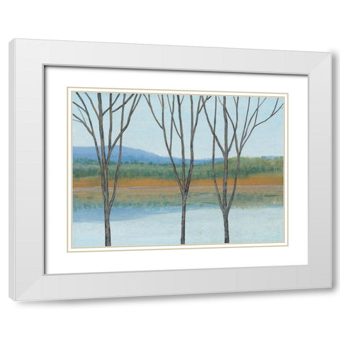 Between Water IV White Modern Wood Framed Art Print with Double Matting by OToole, Tim