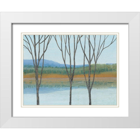 Between Water IV White Modern Wood Framed Art Print with Double Matting by OToole, Tim