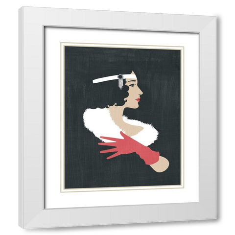 Golden Age Gals I White Modern Wood Framed Art Print with Double Matting by Popp, Grace