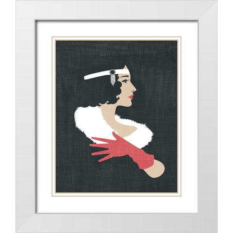 Golden Age Gals I White Modern Wood Framed Art Print with Double Matting by Popp, Grace