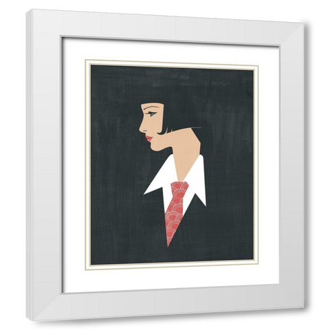 Golden Age Gals III White Modern Wood Framed Art Print with Double Matting by Popp, Grace