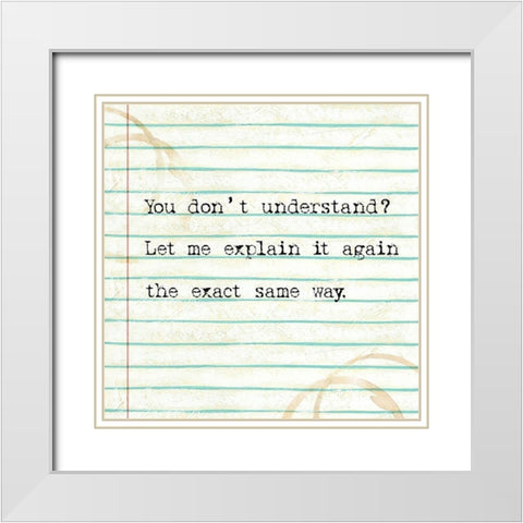Office Snark II White Modern Wood Framed Art Print with Double Matting by Studio W