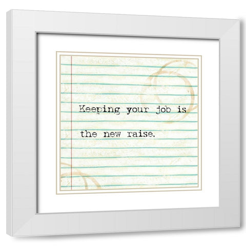 Office Snark III White Modern Wood Framed Art Print with Double Matting by Studio W