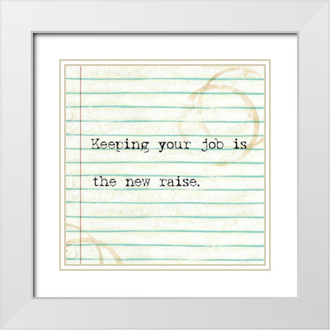 Office Snark III White Modern Wood Framed Art Print with Double Matting by Studio W