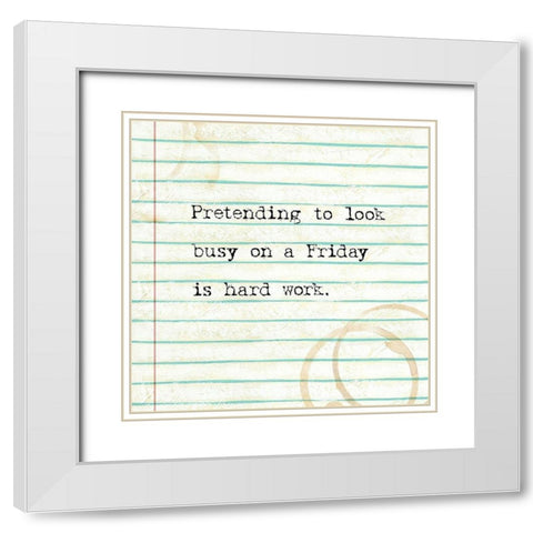 Office Snark IV White Modern Wood Framed Art Print with Double Matting by Studio W