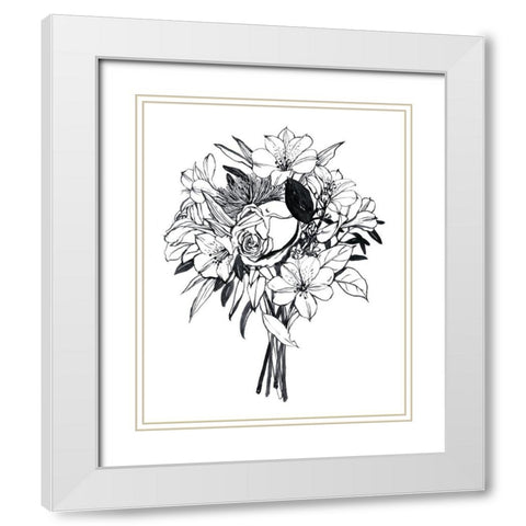 Gathered I White Modern Wood Framed Art Print with Double Matting by Popp, Grace