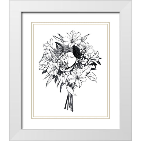 Gathered I White Modern Wood Framed Art Print with Double Matting by Popp, Grace