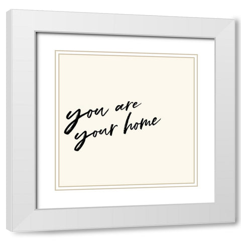 Beauty II White Modern Wood Framed Art Print with Double Matting by Hambly, Anna