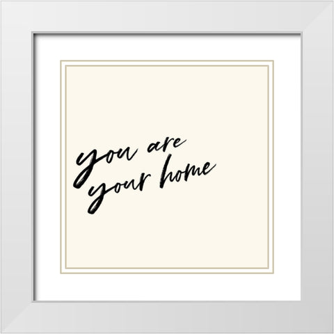 Beauty II White Modern Wood Framed Art Print with Double Matting by Hambly, Anna