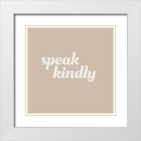 Please I White Modern Wood Framed Art Print with Double Matting by Hambly, Anna