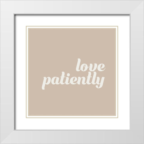 Please II White Modern Wood Framed Art Print with Double Matting by Hambly, Anna