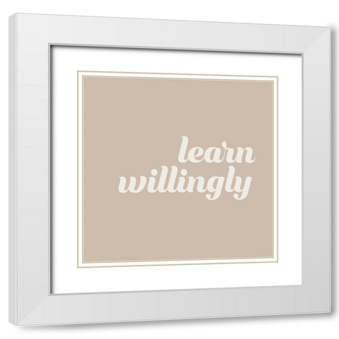 Please IV White Modern Wood Framed Art Print with Double Matting by Hambly, Anna