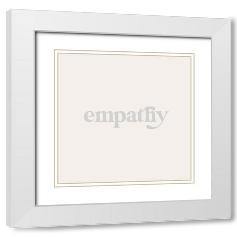 Qualities II White Modern Wood Framed Art Print with Double Matting by Hambly, Anna
