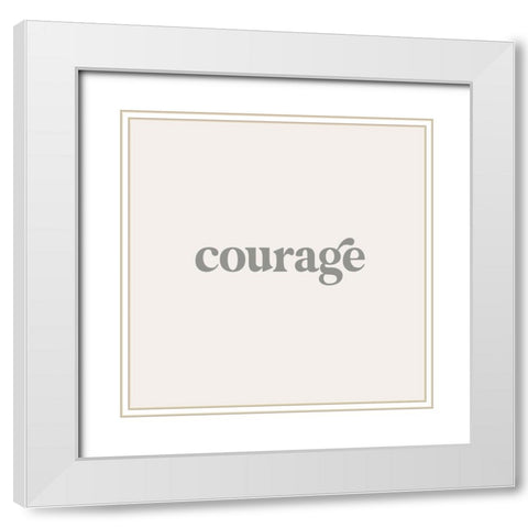 Qualities IV White Modern Wood Framed Art Print with Double Matting by Hambly, Anna