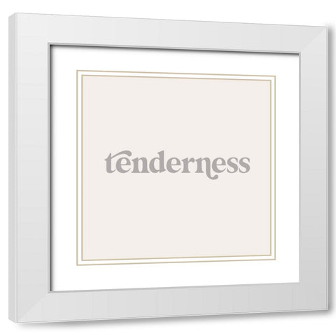 Qualities V White Modern Wood Framed Art Print with Double Matting by Hambly, Anna