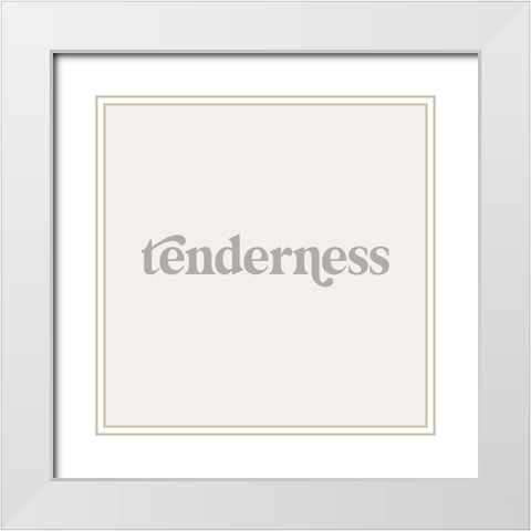 Qualities V White Modern Wood Framed Art Print with Double Matting by Hambly, Anna