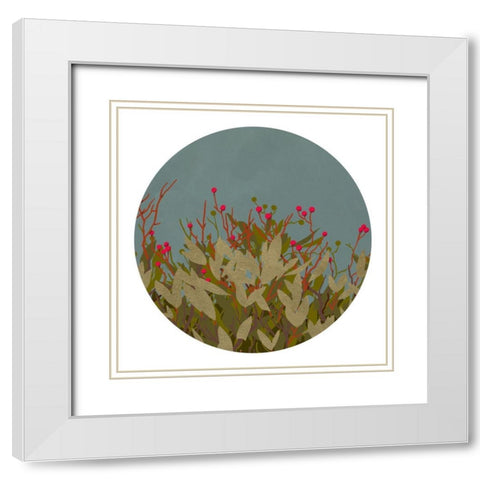 Winterberry Bush I White Modern Wood Framed Art Print with Double Matting by Green, Jacob