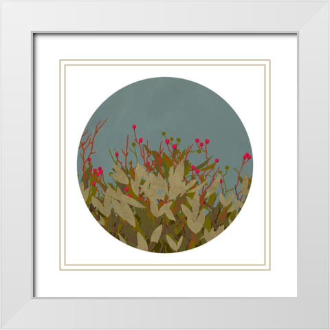 Winterberry Bush I White Modern Wood Framed Art Print with Double Matting by Green, Jacob
