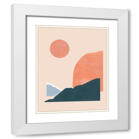 Summer Isle II White Modern Wood Framed Art Print with Double Matting by Green, Jacob