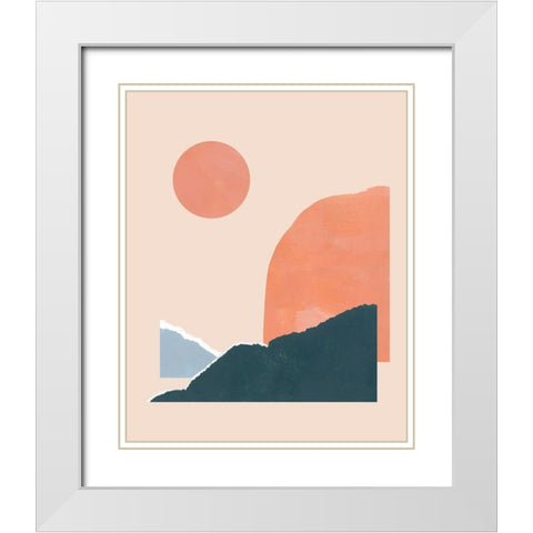 Summer Isle II White Modern Wood Framed Art Print with Double Matting by Green, Jacob