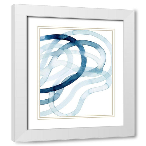 Lazuli I White Modern Wood Framed Art Print with Double Matting by Popp, Grace