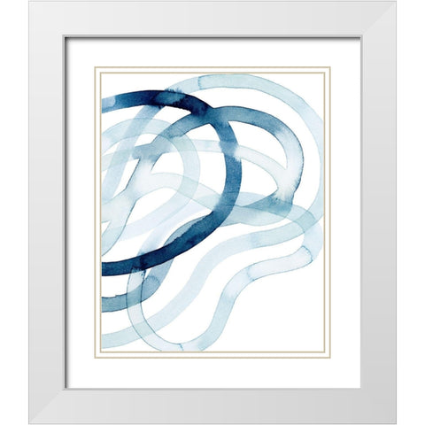 Lazuli I White Modern Wood Framed Art Print with Double Matting by Popp, Grace