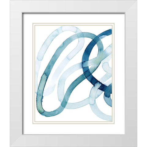 Lazuli II White Modern Wood Framed Art Print with Double Matting by Popp, Grace