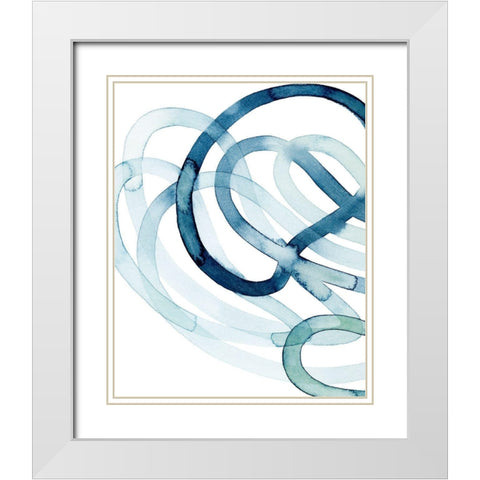 Lazuli III White Modern Wood Framed Art Print with Double Matting by Popp, Grace