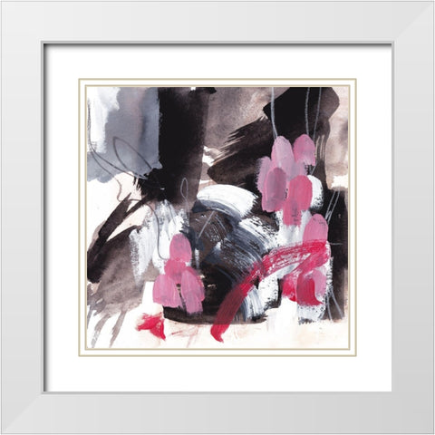 Holding Fire II White Modern Wood Framed Art Print with Double Matting by Wang, Melissa