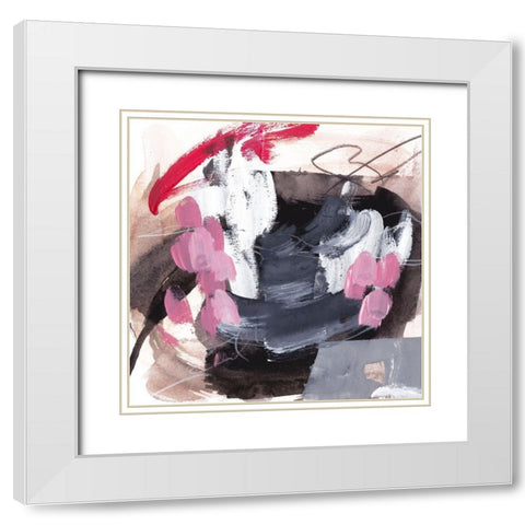 Holding Fire III White Modern Wood Framed Art Print with Double Matting by Wang, Melissa