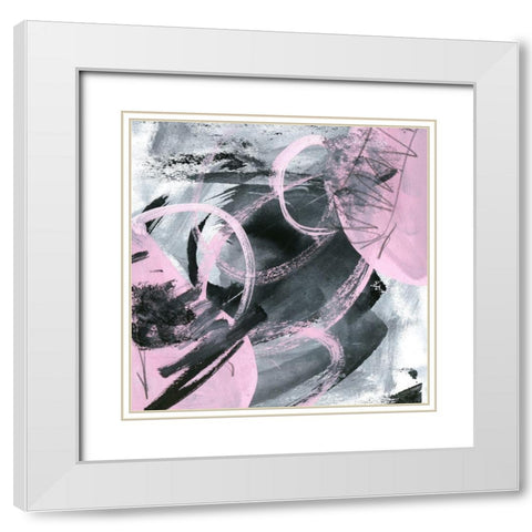 Bubble Gum II White Modern Wood Framed Art Print with Double Matting by Wang, Melissa