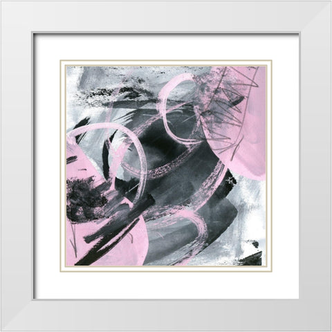 Bubble Gum II White Modern Wood Framed Art Print with Double Matting by Wang, Melissa