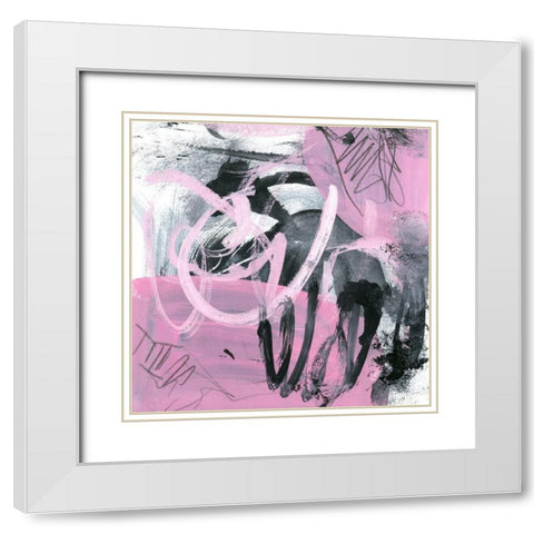 Bubble Gum III White Modern Wood Framed Art Print with Double Matting by Wang, Melissa