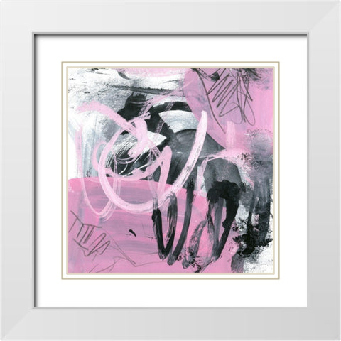 Bubble Gum III White Modern Wood Framed Art Print with Double Matting by Wang, Melissa