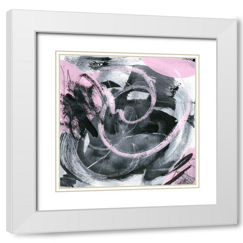 Bubble Gum IV White Modern Wood Framed Art Print with Double Matting by Wang, Melissa