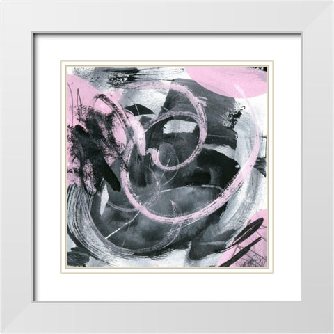 Bubble Gum IV White Modern Wood Framed Art Print with Double Matting by Wang, Melissa
