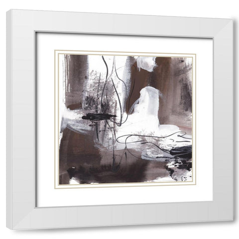 Lakeside Birch II White Modern Wood Framed Art Print with Double Matting by Wang, Melissa