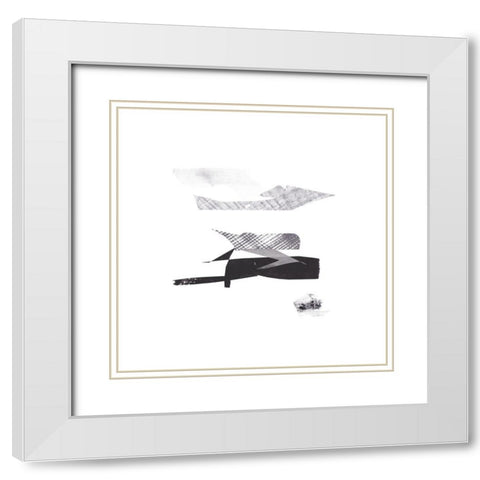 Cotton Scraps I White Modern Wood Framed Art Print with Double Matting by Wang, Melissa