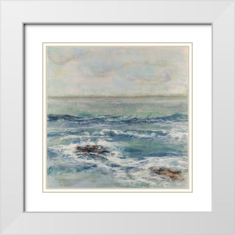 Tidewater White Modern Wood Framed Art Print with Double Matting by Shanti, Shima