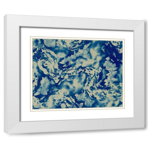 Textures in Blue III White Modern Wood Framed Art Print with Double Matting by Baxter Mill Archive