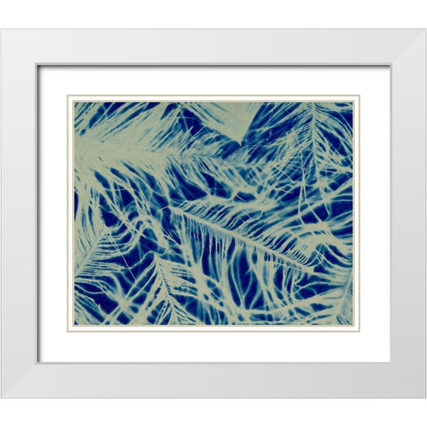 Textures in Blue IV White Modern Wood Framed Art Print with Double Matting by Baxter Mill Archive