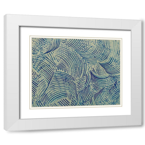 Textures in Blue V White Modern Wood Framed Art Print with Double Matting by Baxter Mill Archive