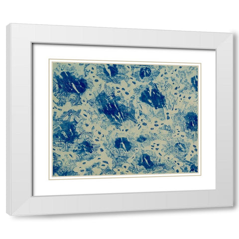 Textures in Blue VI White Modern Wood Framed Art Print with Double Matting by Baxter Mill Archive